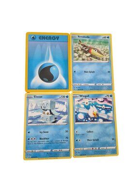 Pokemon Card Lot Water Type Eiscue Wingull Arrokuda Energy Mixed Bundle NM